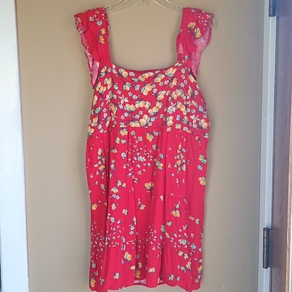 LC Lauren Conrad Floral Ted Summer Linen Blend Tank Size XXL